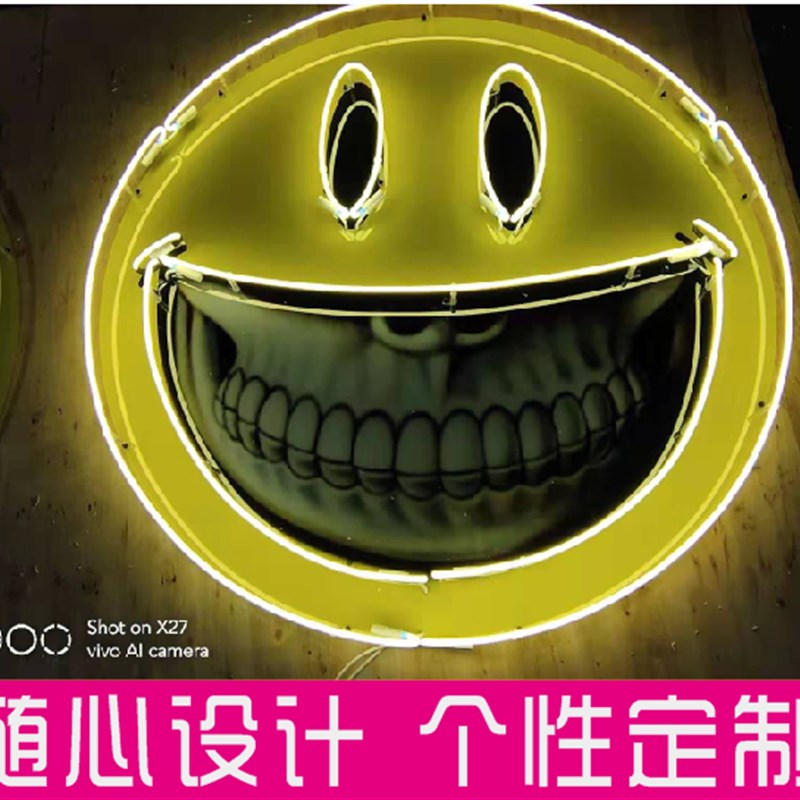 霓虹灯发光字复古广告灯箱酒吧霓虹灯橱灯管字形象墙