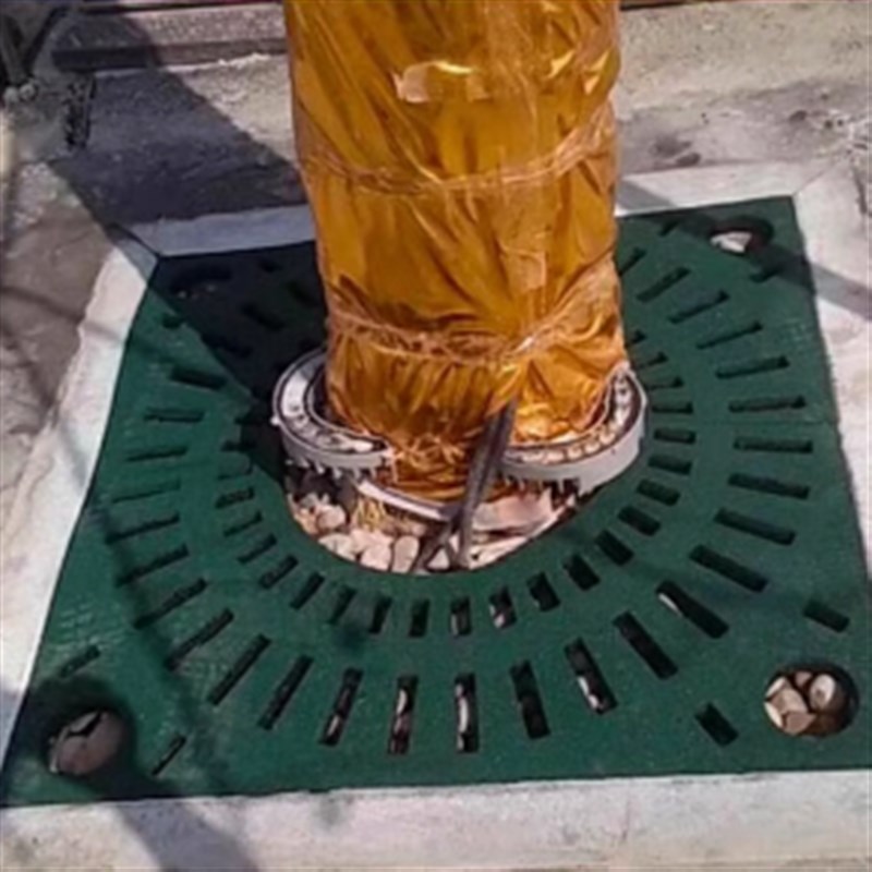 橡胶护树板热熔胶树池篦子树坑穴垫板麻点方格圆树圈塑胶树池盖板