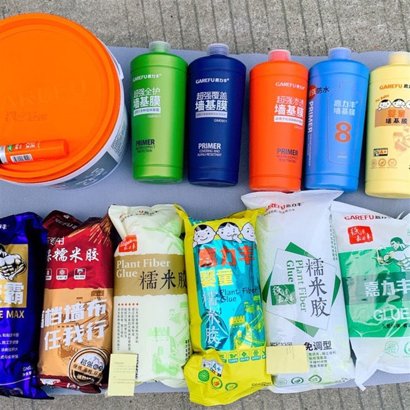 嘉力丰糯胶基膜墙墙布胶整屋儿童环保基膜壁布胶