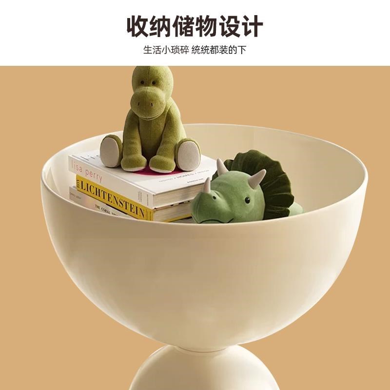 奶油风床头柜简约现代卧室家用置物架小茶几创意沙发边几床边桌子