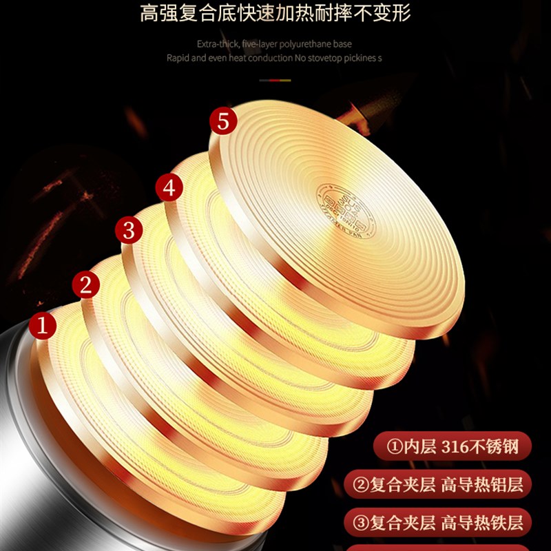 蒸锅特厚多层蒸馒鱼电磁炉燃气灶