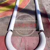 石半圆弧线条型壁炉造型制作