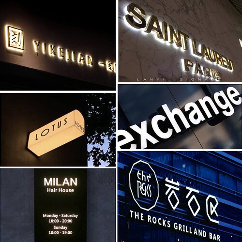 发光字招牌门头迷你背光字无边字包边平面字厂家