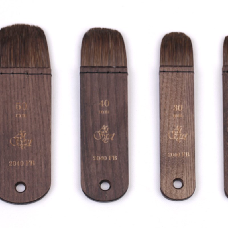 新款半圆平头胡桃木20FB排笔板刷排刷水彩刷水彩底纹刷铺色刷