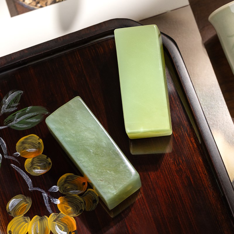 张小凤 岫岩玉岫玉手把件玉石空白材料镇尺装饰桌面摆件送礼收藏