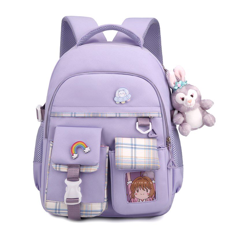 小学生书包女生一二三到五六年级中学生女孩轻便儿童护脊减负背包