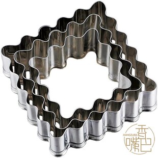 香嘴巴 心形正方形长方形圆形波浪形状饼干模具 装 个装