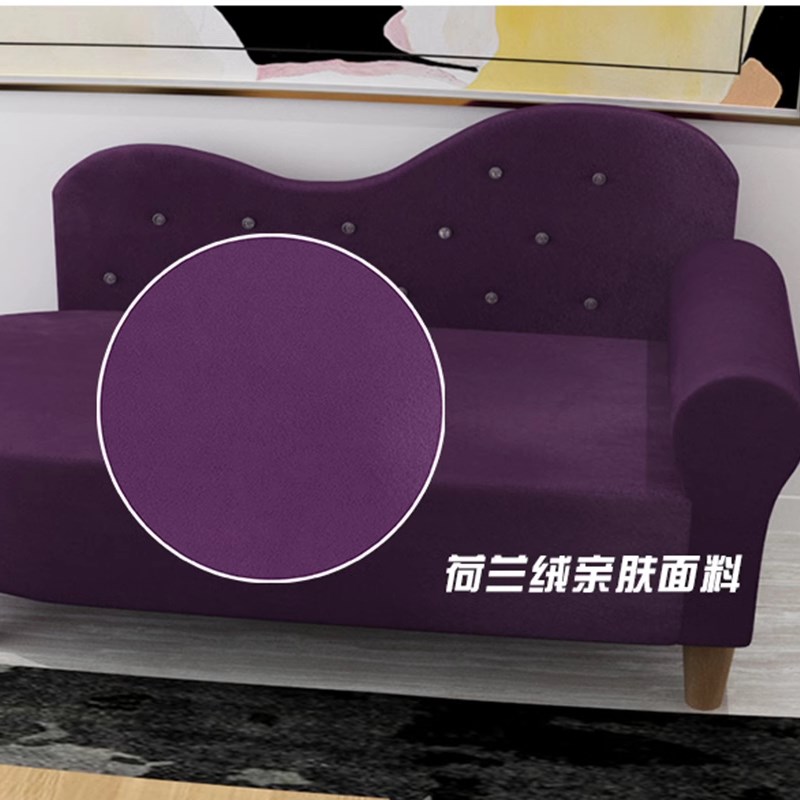 秋诗歌欧式单人贵妃椅卧室现代简约人贵妃榻店铺客厅布艺猫抓皮