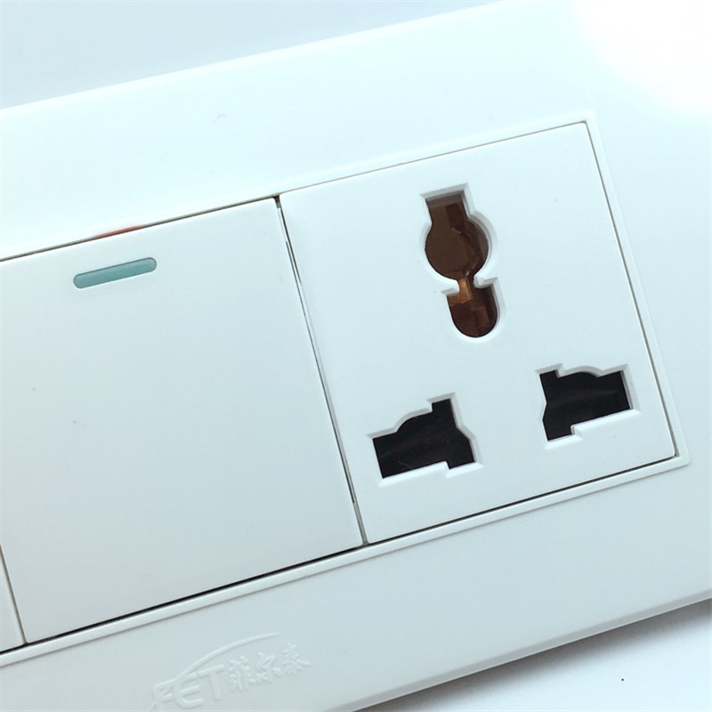 老款单控开关插座118型两开一插组合面板10A暗装双控按钮大板开关