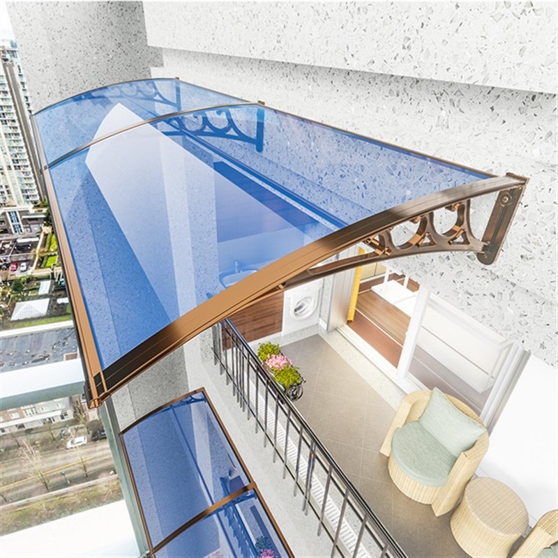 铝合金支架雨棚防风雨遮阳屋檐空调外机窗户门头露台静音无声