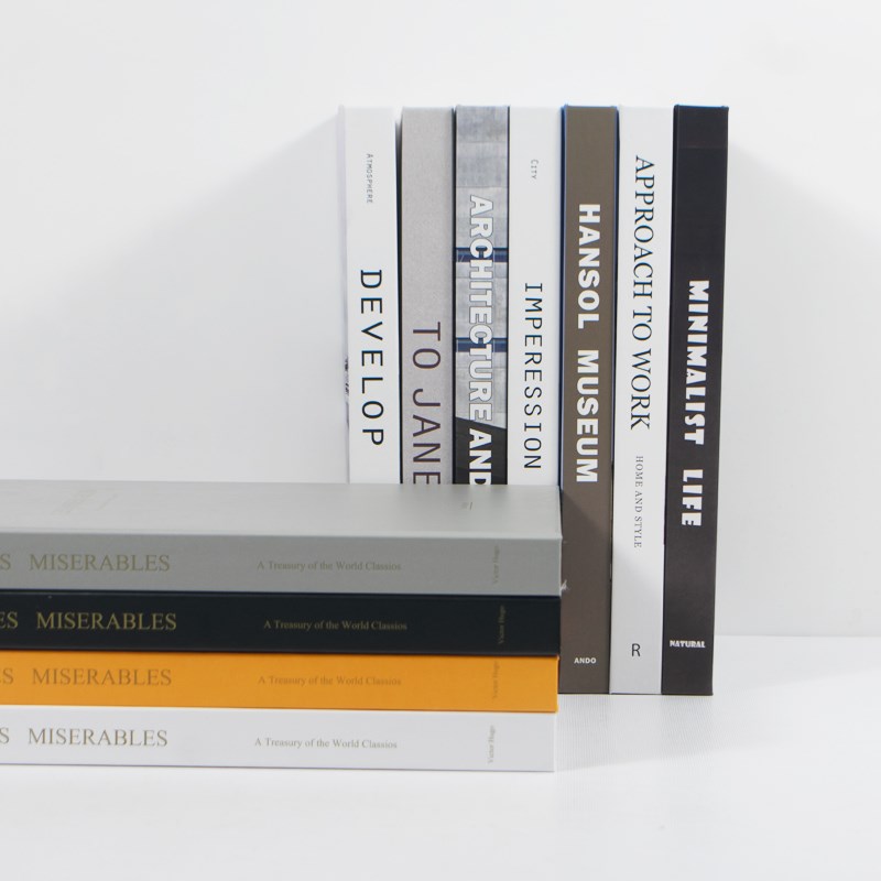 现代装饰书 可翻页外文仿真书 样板房售楼处道具书陈列摆件