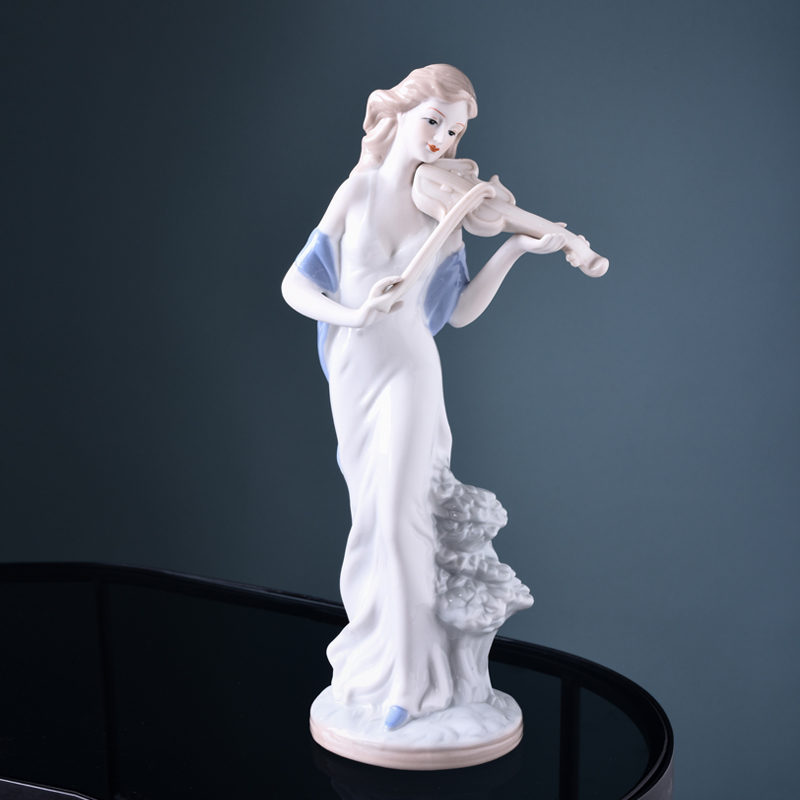 欧式酒柜电视柜装饰品工艺品家居饰品小摆设陶瓷雕塑西洋美女