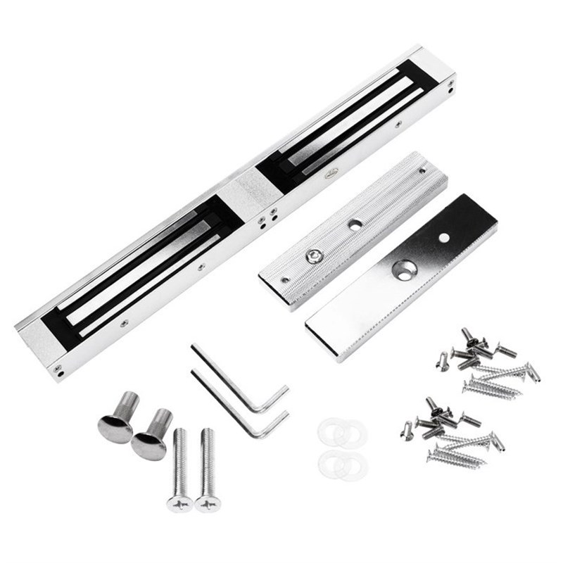 12V磁力锁双门电磁锁门禁锁电控锁带延时反馈楼宇对讲锁