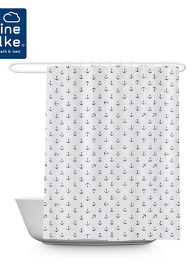 l Wol涤纶布浴室防水浴帘装挂帘隔断帘子