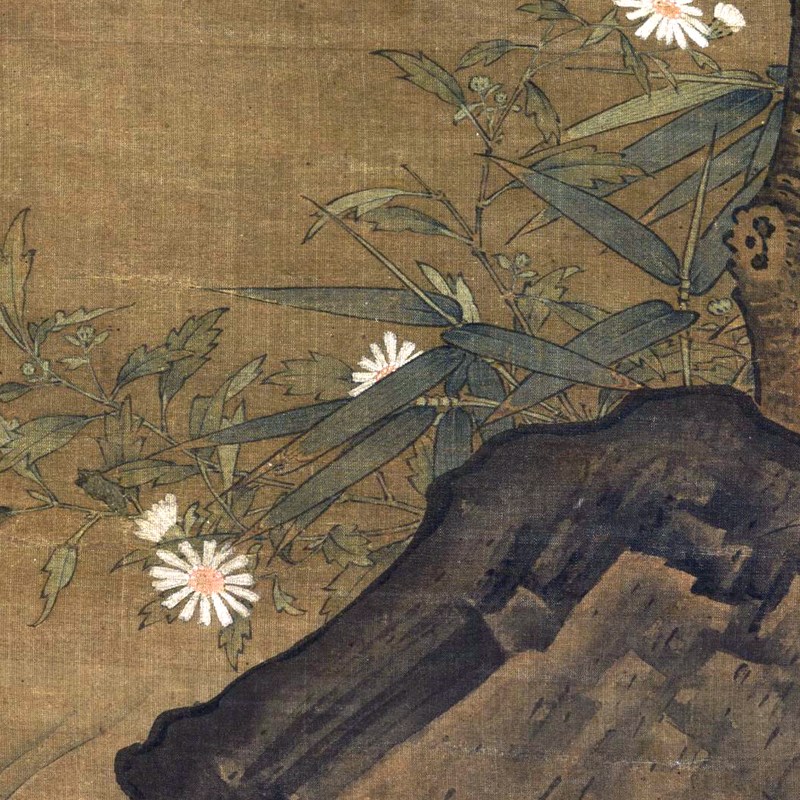 任仁发秋水凫鹥图传统花鸟画临摹绢布画稿中式装饰画艺术微喷画心