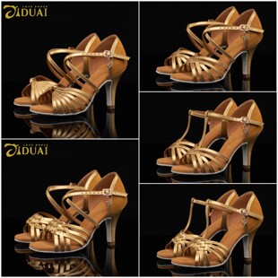 LOVEDANCE拉丁舞鞋专业成人女中高跟软底国标比赛演出高级舞蹈鞋