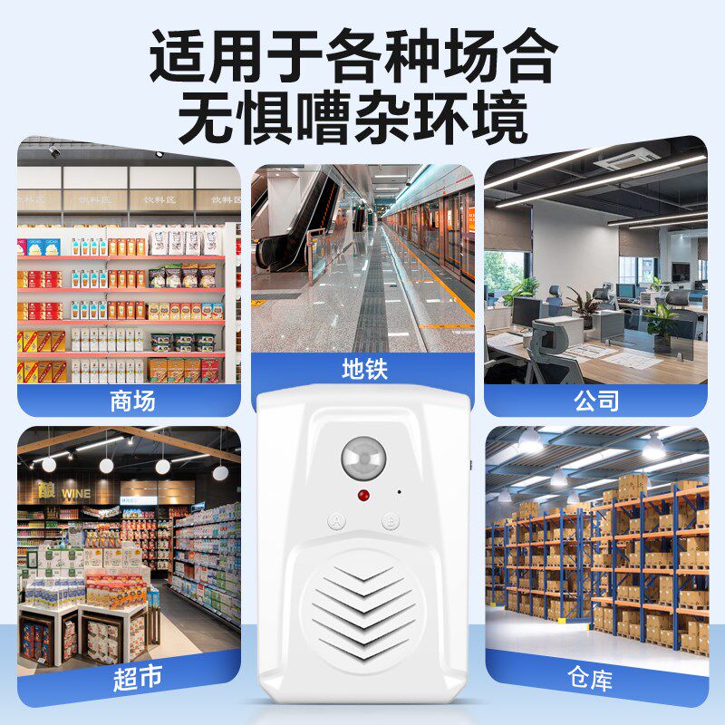 禁止吸烟喇叭红外感应语音提示器进门语音播报器迎宾录音门铃