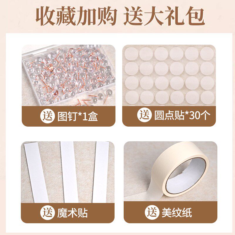 照片墙毛毡板背景板级感客厅创意装饰软木板幼儿园墙上拍立得相片