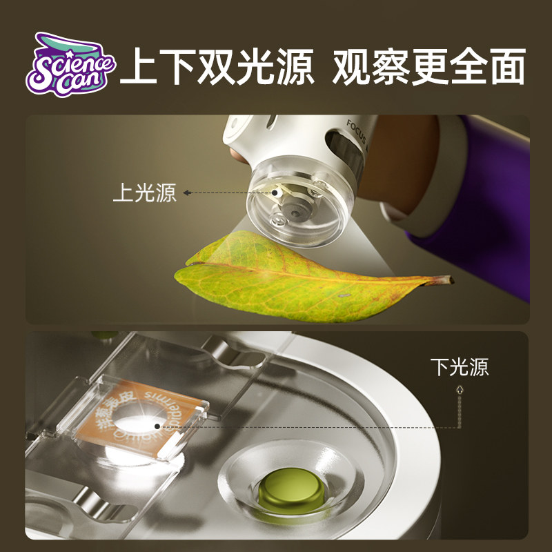 儿童携式显微镜倍细菌手持科学实验望远镜