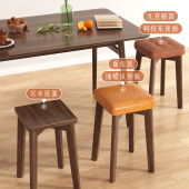 客厅实木现代方凳梳妆凳餐桌叠放木头凳小板凳