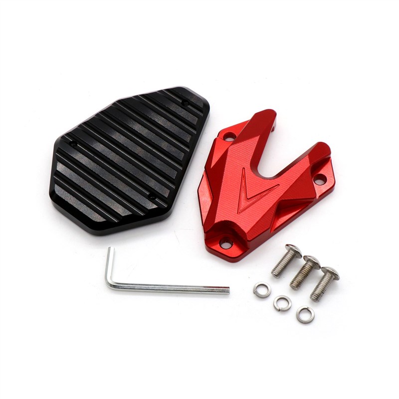 适用钱江QJ闪300s改装边撑加大座脚撑增大块侧支架加宽防滑垫配件