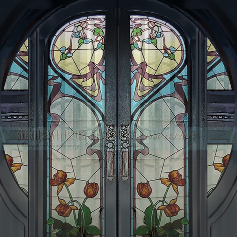 定制蒂凡彩晶立线艺术钢化玻璃水波纹银玻纹吊顶欧式隔断屏风