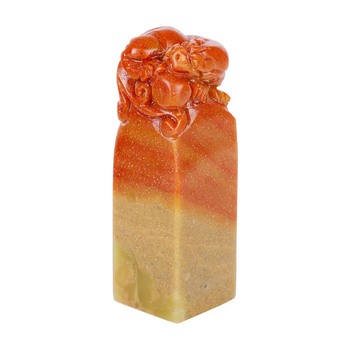 孔府印阁书法印章定刻姓名印章篆刻盖章刻章寿山石螭虎戏珠方形藏