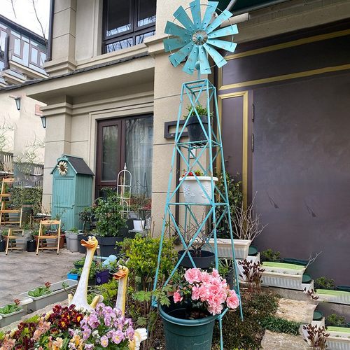 阳台铁艺花架爬藤架月季铁线莲户外柱形欧式花架盆载花支撑架室内