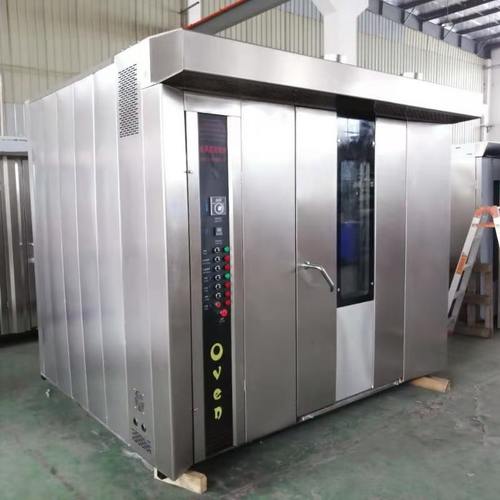 直销64盘燃油烤箱 柴油加热热风旋转烤炉 大型推车式烘烤炉台车炉