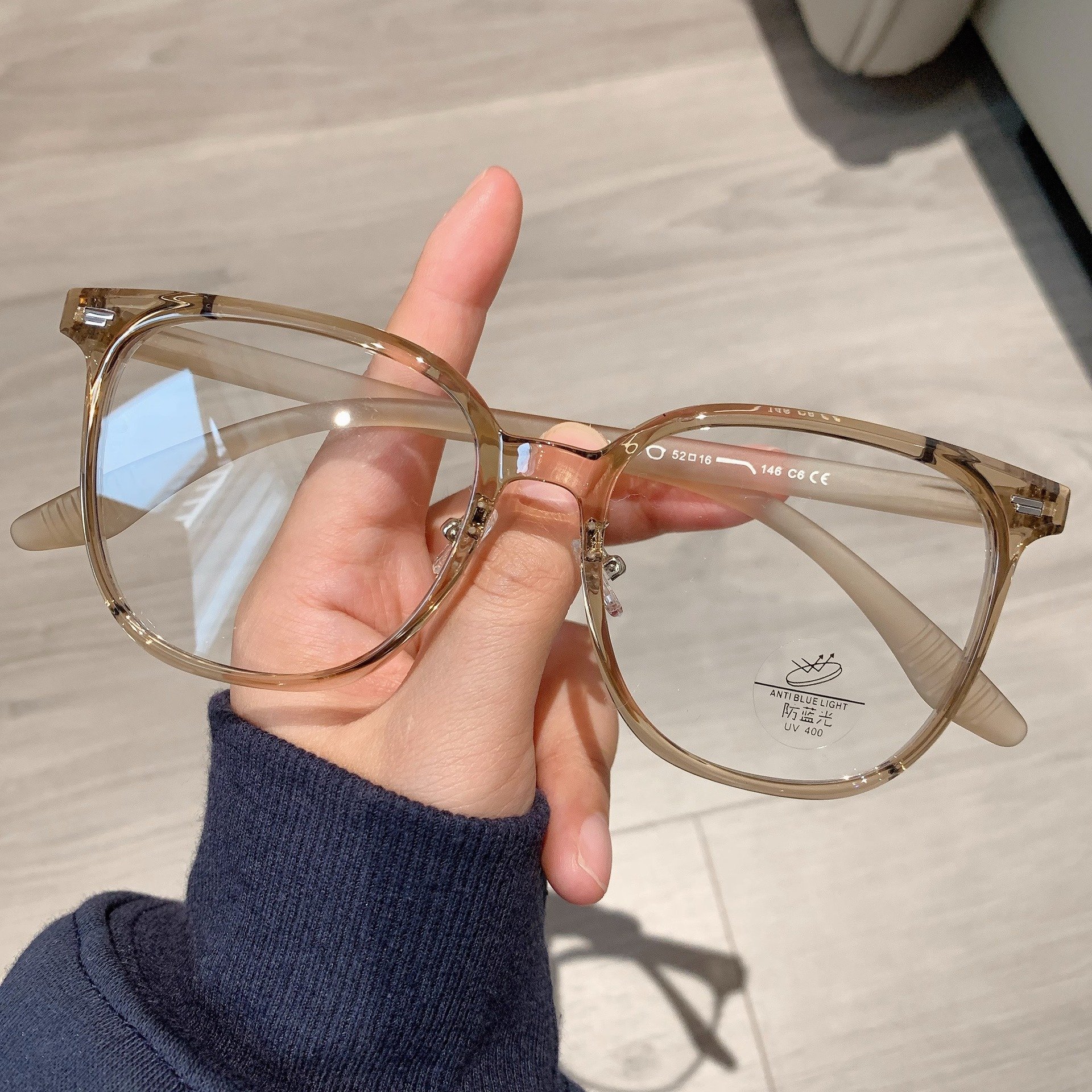 麦德龙超轻大框茶色眼镜女可配度数素颜方圆脸显瘦韩版眼镜架潮