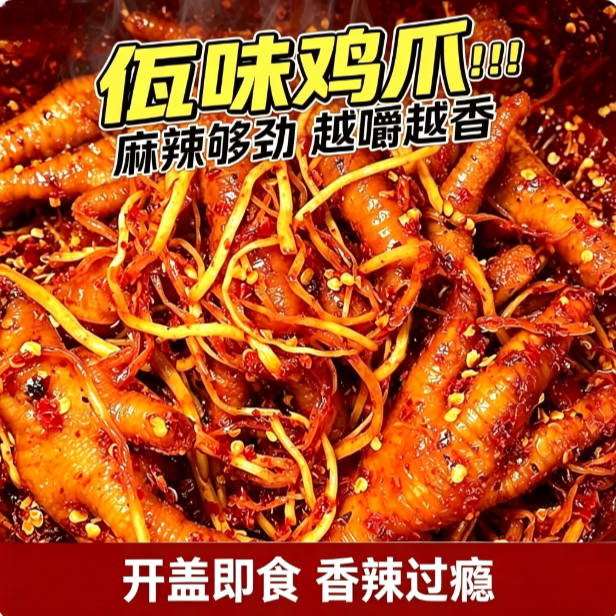开盖即食佤味鸡爪苤菜麻辣鲜香