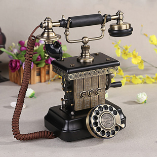 洛斯贝拉9旋转拨号盘民国仿古电话机欧式宫廷家用老式座机
