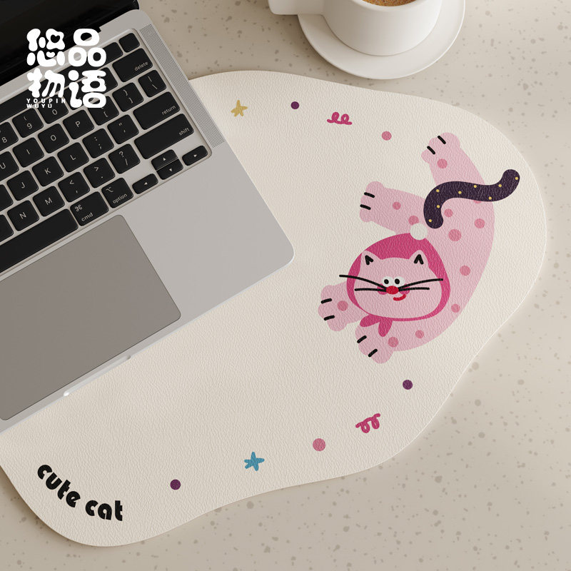 波点猫隔热餐垫卡通爱防烫隔热垫子防油防水桌垫咖啡杯垫滑鼠垫