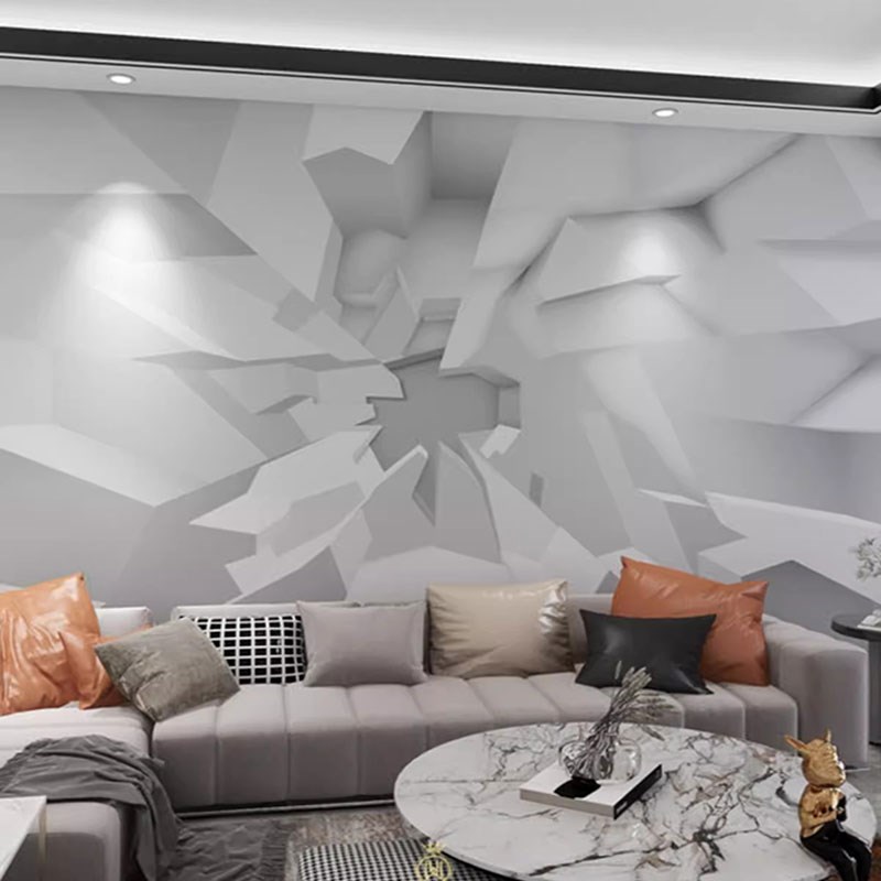 d立体凹凸感浮雕墙纸电视办公室背景墙壁纸公司前台墙布工业风