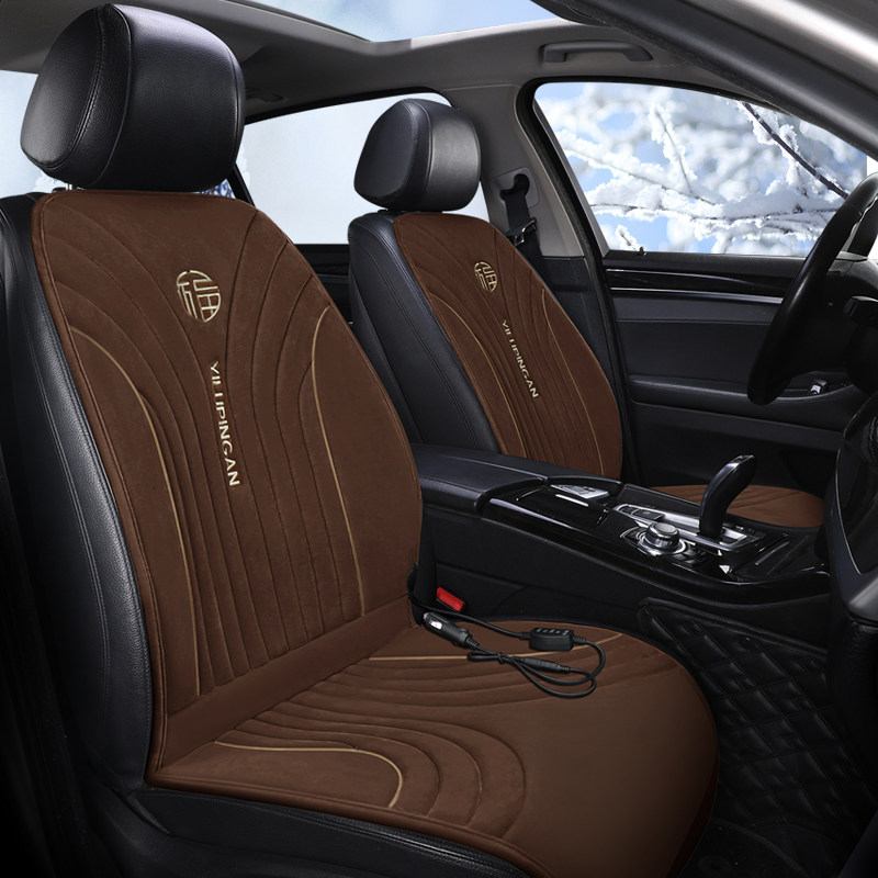 汽车加热坐垫冬季车载电热后排座椅车用通用毛绒保暖座垫