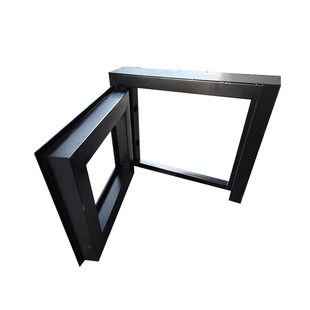 出餐口防火窗钢质推拉固定出餐口防火窗定制无机特级防火门窗定制