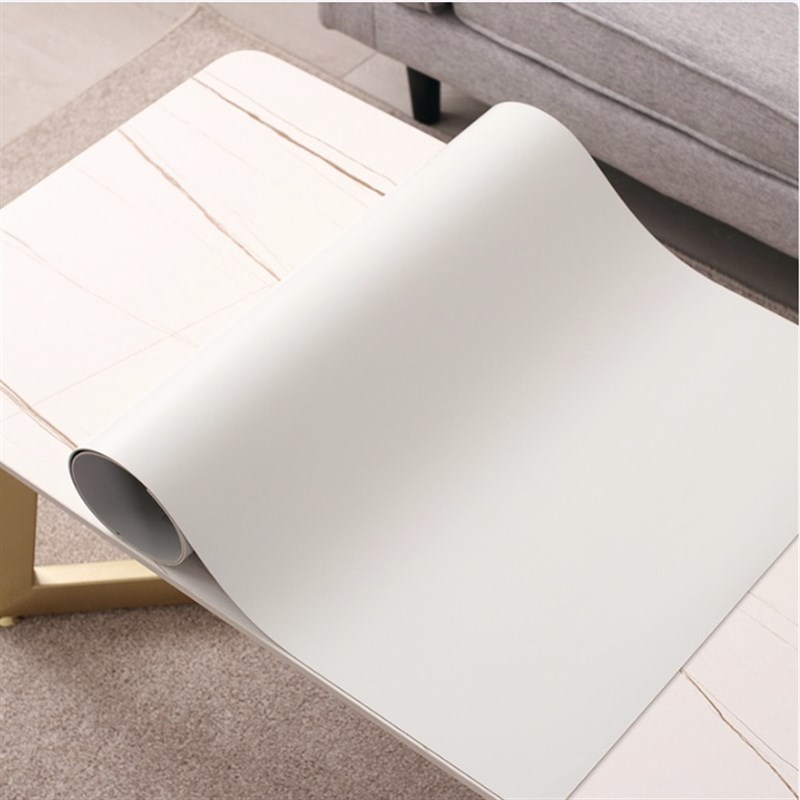 白色桌垫防水pvc纯色办公台布哑光护眼书桌布长方形餐桌拍照桌垫