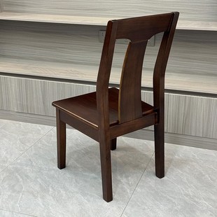 乌金木全实木椅子靠背椅餐椅家用现代实木餐椅客厅餐桌椅