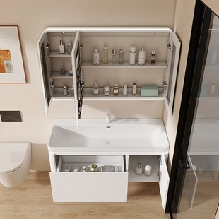 大盆胆浴室柜陶瓷一体盆海洋盆洗漱台洗脸盆柜洗手台