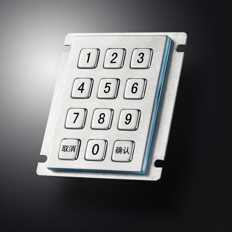 达沃键金属工业数字键盘I防尘防水门禁密码输入自助设备键盘