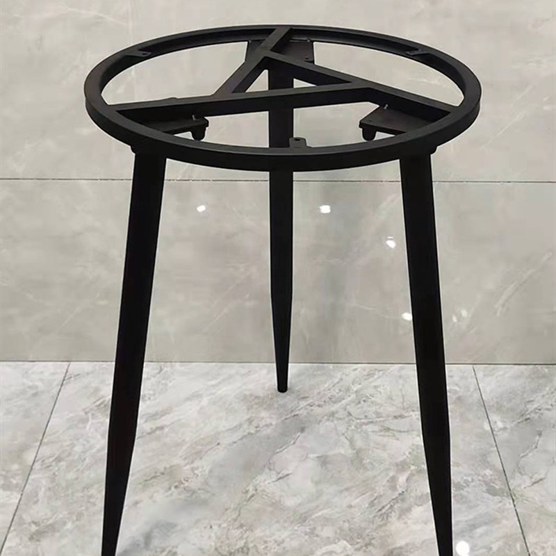 定制铁艺茶几架餐桌桌腿支架圆形沙发岩板小边几桌脚底座