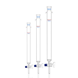 翌哲牌 玻璃层析柱 实验室四氟活塞具标口砂玻璃柱 * 玻璃仪器