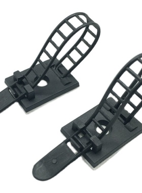 背胶粘式调扎带固定座免打孔电线理线器黑白个