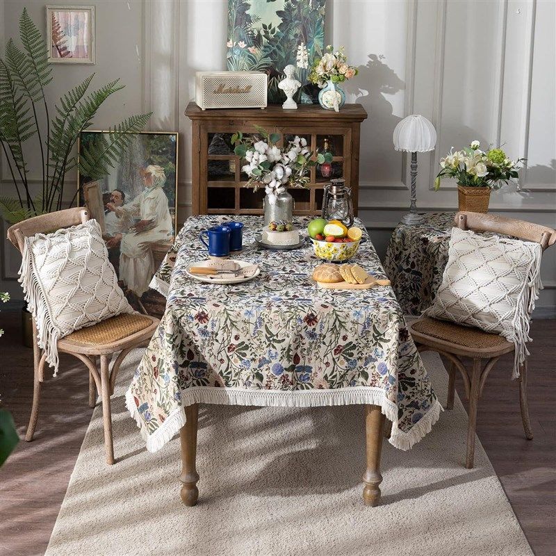 法式复古卉桌布in布艺盖布圆形茶几布艺圆桌盖巾田园餐桌布艺,居家布艺,桌布,淘宝优惠券,粉丝福利购,淘宝优惠卷