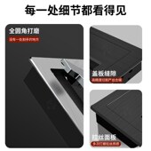 铝合金穿线盒长方形电脑桌电视柜桌面盖板办公桌面嵌入式 线盖