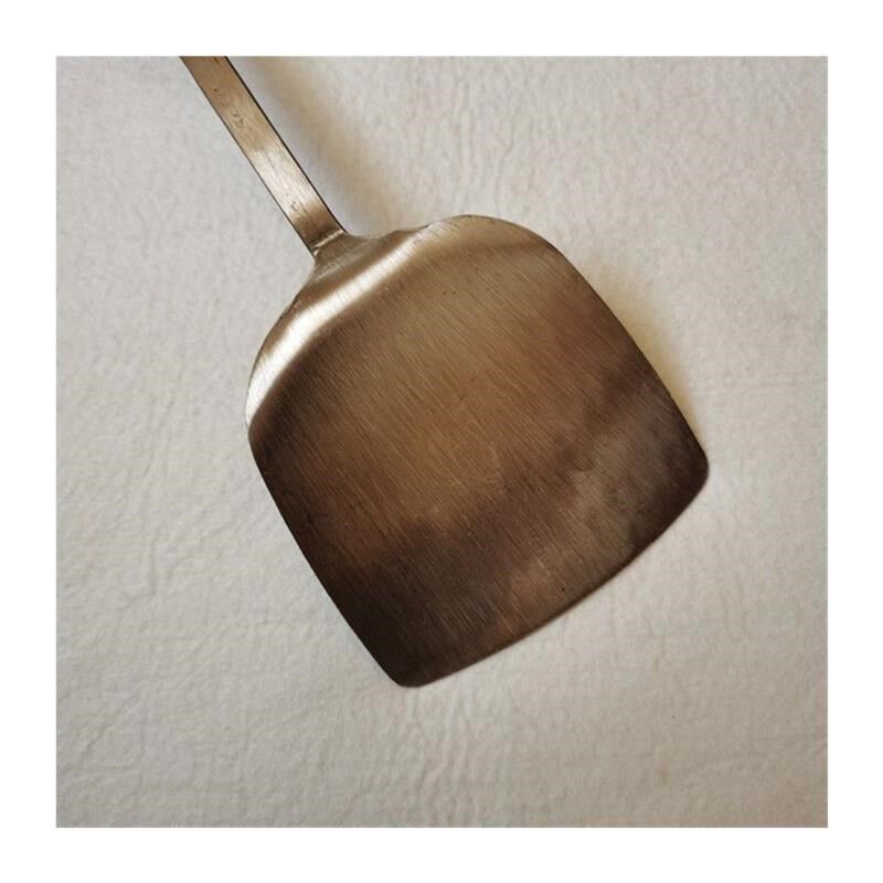 老式炒菜铲子厨具菜铲无涂层加厚手工锅铲木把手防烫铲