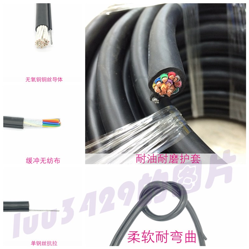 HCX RVVG18*1/1.5 行车手柄特软耐磨抗拉护套单钢丝升降设制线 CE