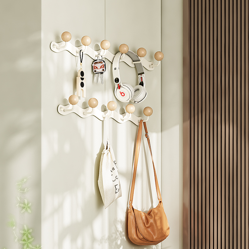 墙上挂衣架卧室免打孔玄关进门口挂钩入户衣架壁挂墙壁门后挂衣钩