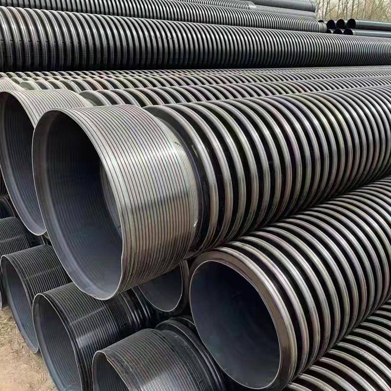 生产HDPE双壁波纹管厂家高速公路渗水管大口径市政排水排污水管
