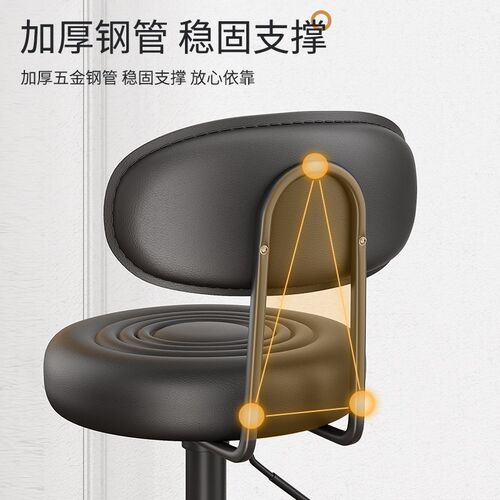 吧台椅脚凳升降吧台凳现代收银前台靠背酒吧椅